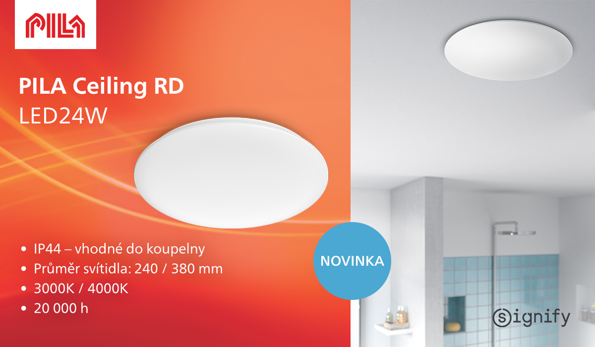 Nástěnná svítidla a stropnice PILA s IP44